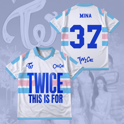Twice This Is For Tour Part 2 Winged Neck Baseball Shirt