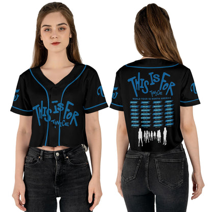 WAVESTEEᵀᴹ Twice This Is For 2 World Tour Croptop Jersey Baseball