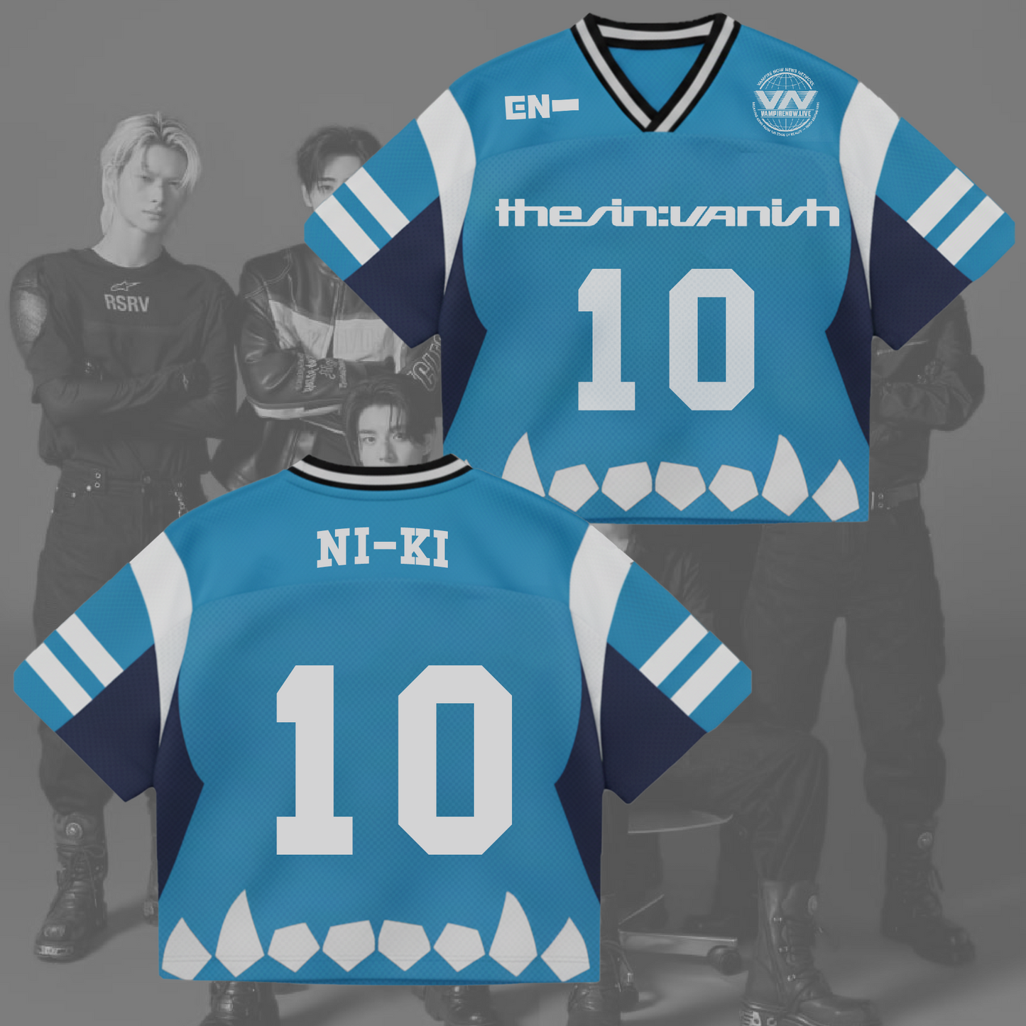 Enhypen Album The Sin Vanish Vampire Teeth Dark Ver Mixed Mesh Jersey