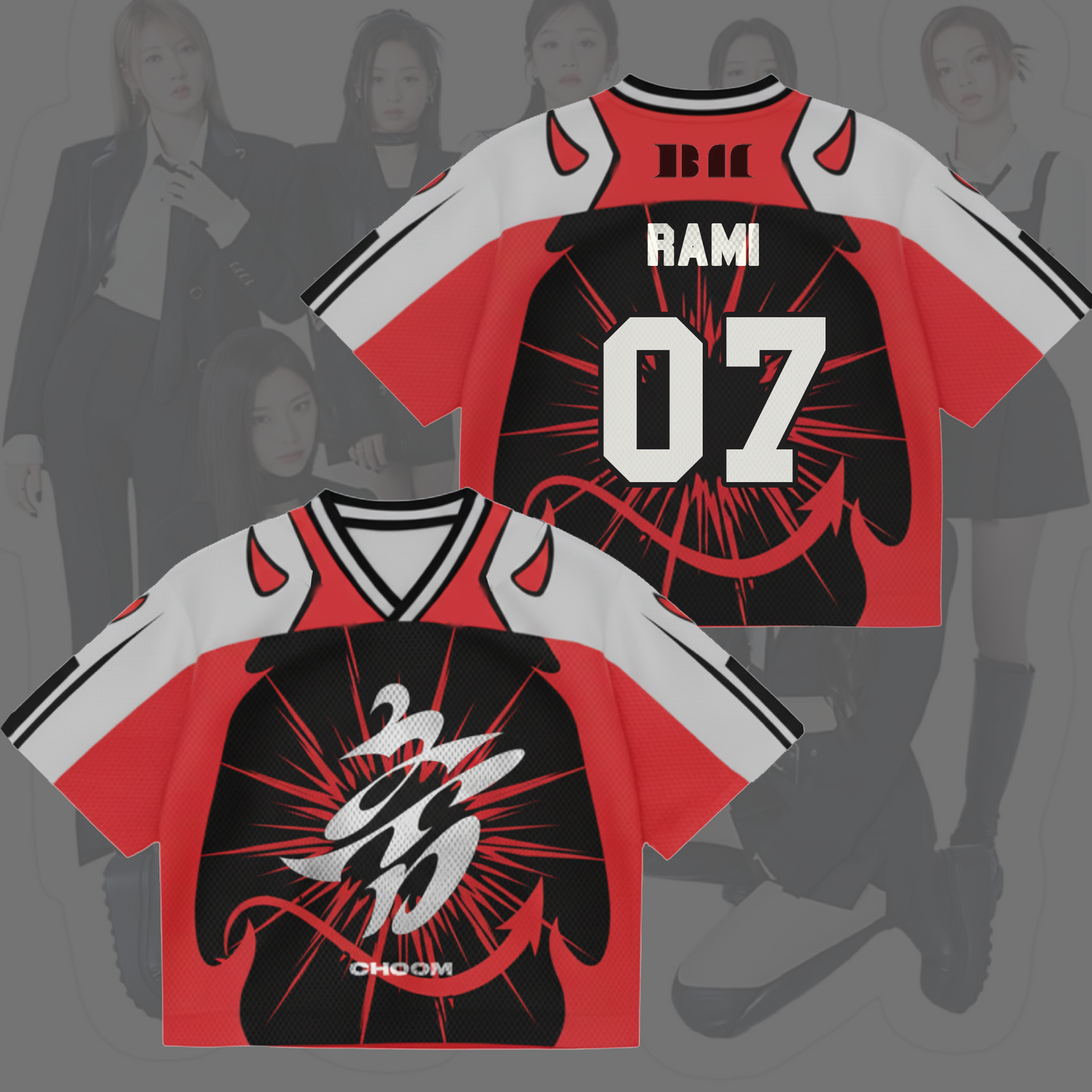BABYMONSTER Choom Album Mixed Mesh Jersey Gifts For Fans