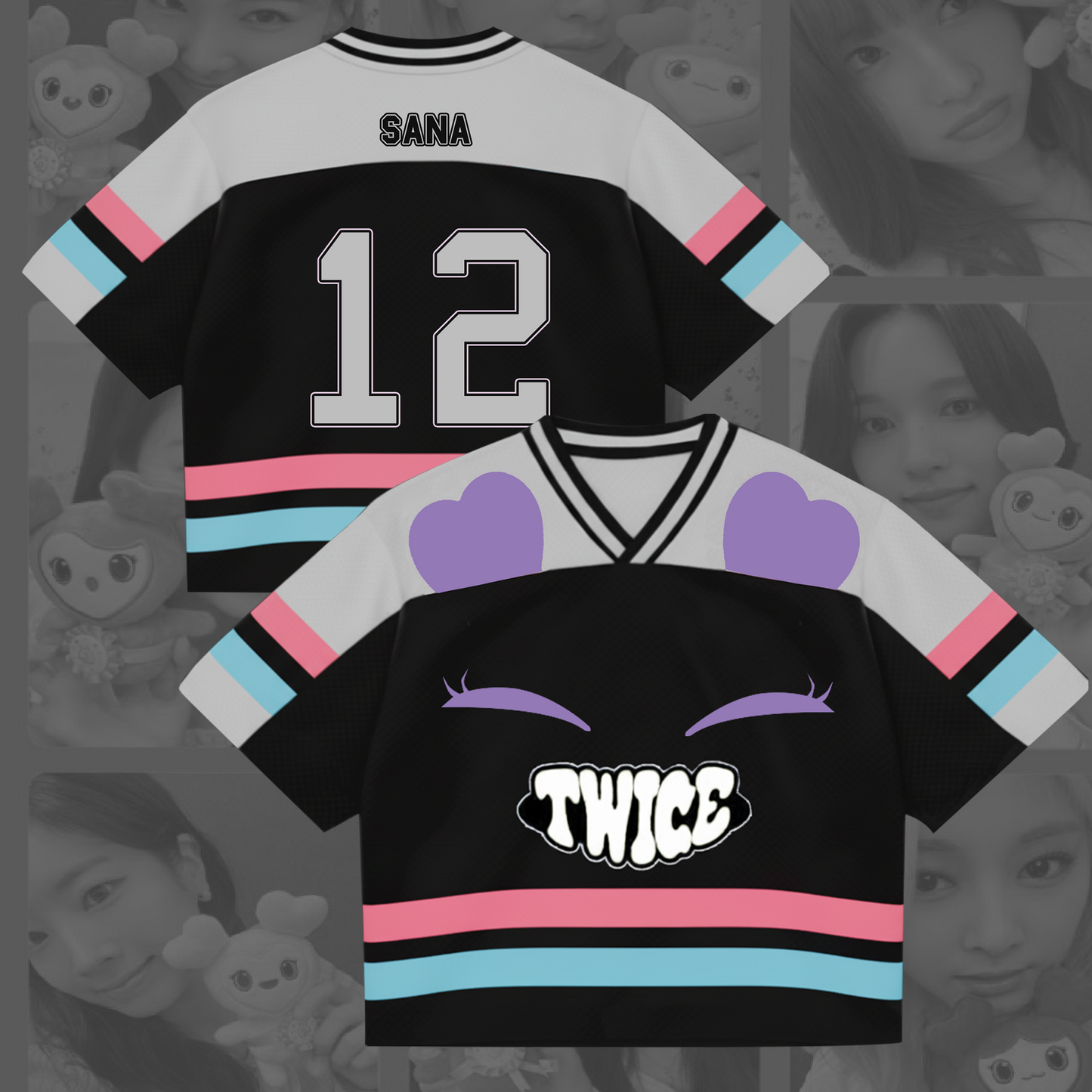 Kawai Lovely Twice This Is For Tour Cosplay Mix Mesh Jersey Gift For Fans