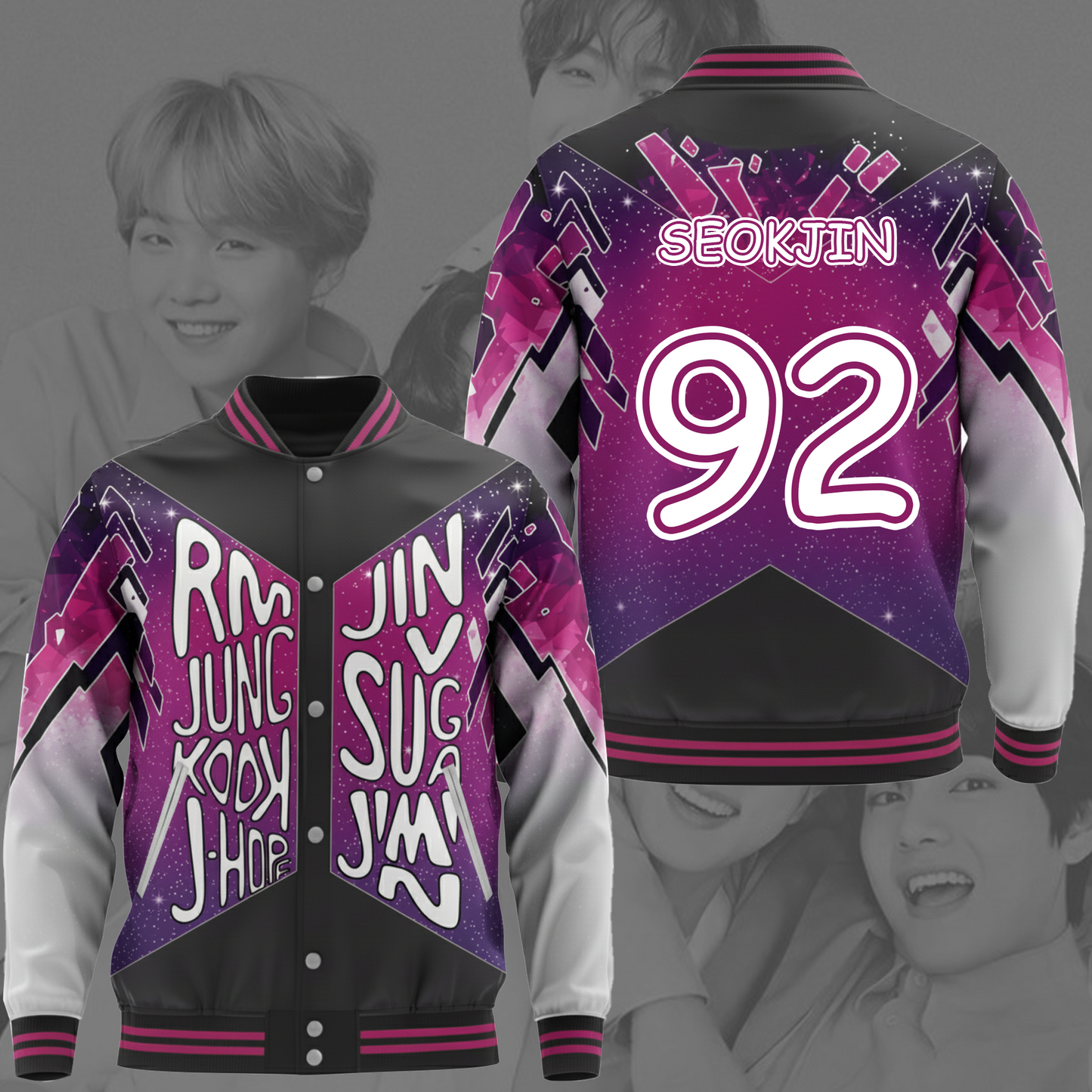 WAVESTEEᵀᴹ BTS Come Back Legend Baseball Jacket