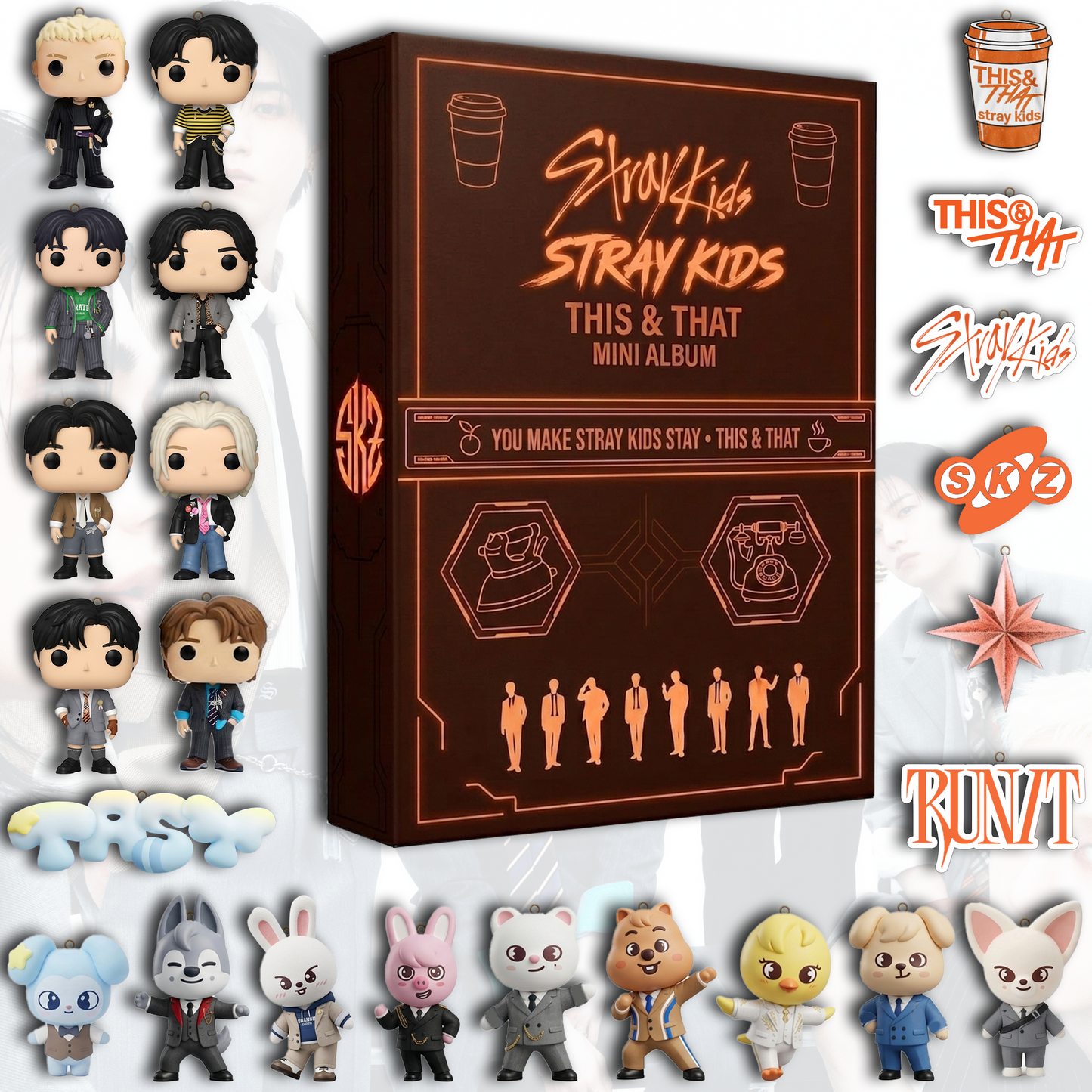 Stray kids This & That Album 24 Day Of Coming Back Journey 2D Blind Box