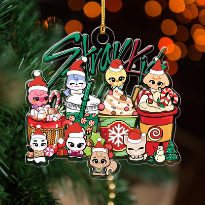 WAVESTEEᵀᴹ SZK Kawaii Merry Christmas Ornament Acrylic Ornament