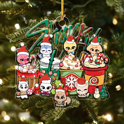 WAVESTEEᵀᴹ SZK Kawaii Merry Christmas Ornament Acrylic Ornament