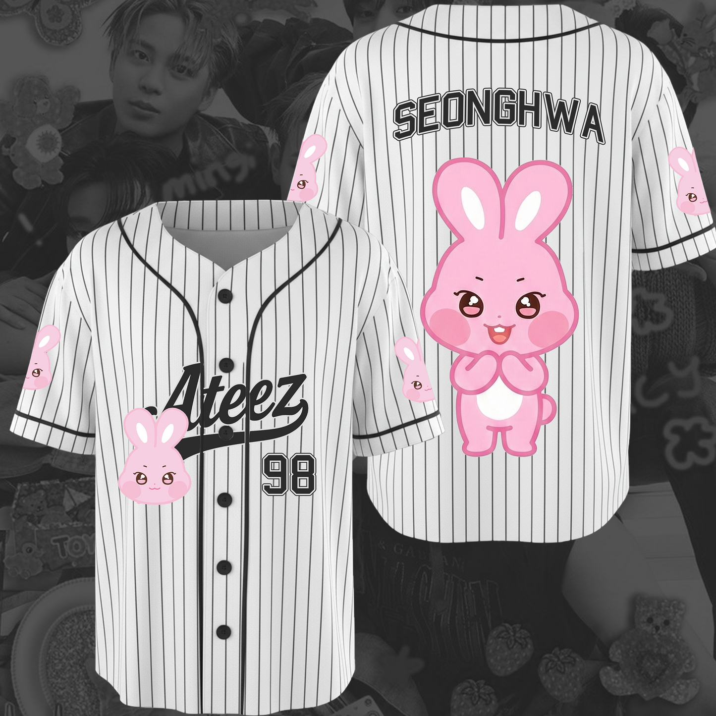 Cute Ateez Aniteez Characters Baseball Jersey Gift For Lovers