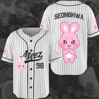 Cute Ateez Aniteez Characters Baseball Jersey Gift For Lovers