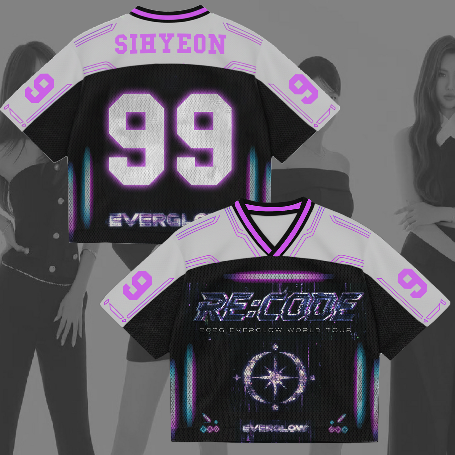EVERGLOW World Tour 2026 Mixed Mesh Jersey Gift For Fans