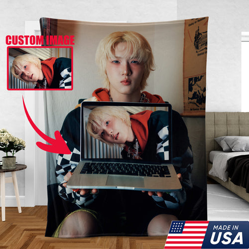 WAVESTEEᵀᴹ Soul P1Harmony Custom Kpop Blanket, Personalized Photo Throw Blanket Gift for Fans