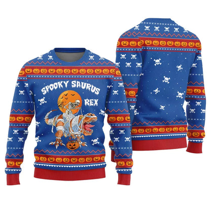 Spooky Saurus Rex Halloween Ugly Sweater