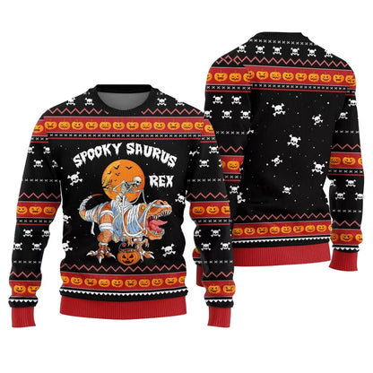 Spooky Saurus Rex Halloween Ugly Sweater