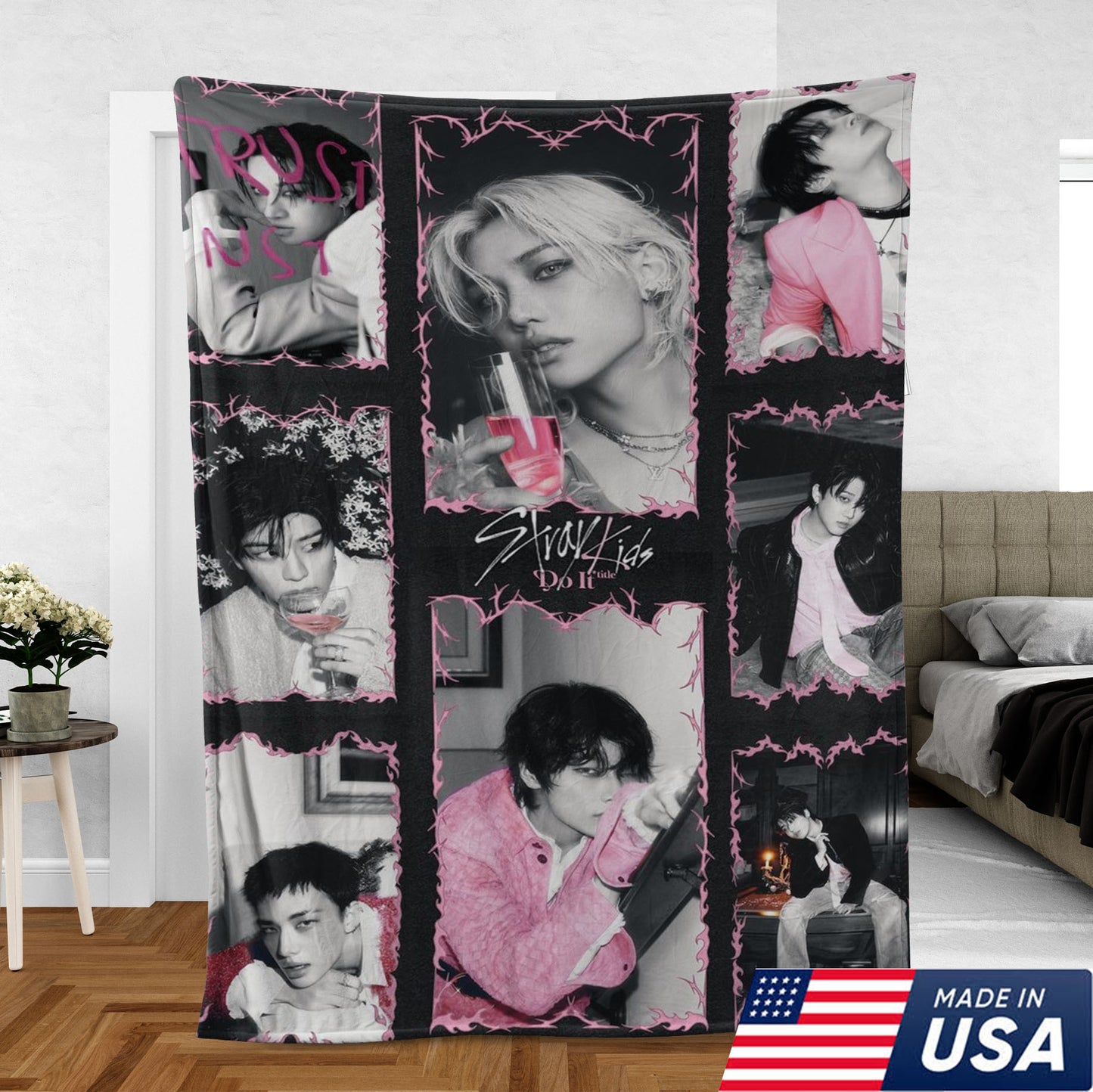 Stray Kids  Album "DO-IT" Blanket - Cozy Fandom Decor Gift for Fans