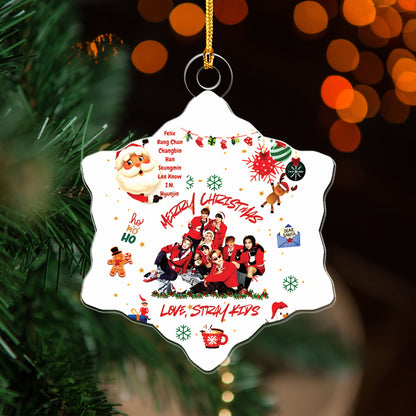 WAVESTEEᵀᴹ Merry Christmas Love, Love Stray Kids Ornament Acrylic