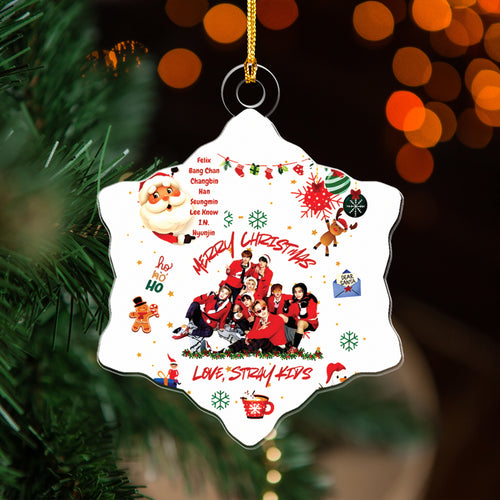 WAVESTEEᵀᴹ Merry Christmas Love, Love Stray Kids Ornament Acrylic