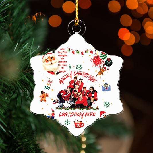 WAVESTEEᵀᴹ Merry Christmas Love, Love Stray Kids Ornament Acrylic