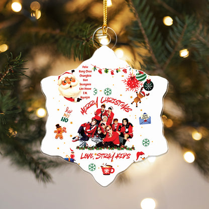 WAVESTEEᵀᴹ Merry Christmas Love, Love Stray Kids Ornament Acrylic