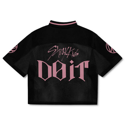 Stray Kids Black Mesh Jersey, DOIT 08 Kpop Streetwear Shirt