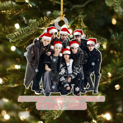 WAVESTEEᵀᴹ All I Want For Christmas Stray Kids Acrylic Ornament