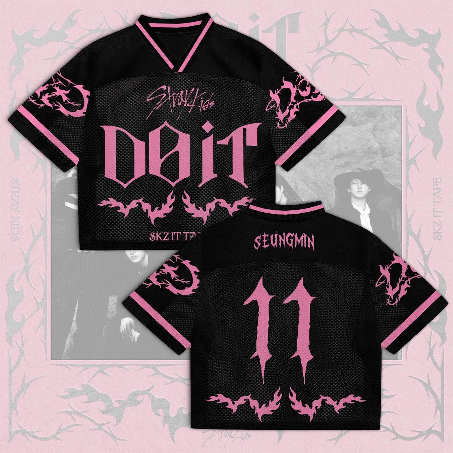 Stray Kids DO-IT Album Mixed Mesh Jersey – Merchandise Gift for STAY