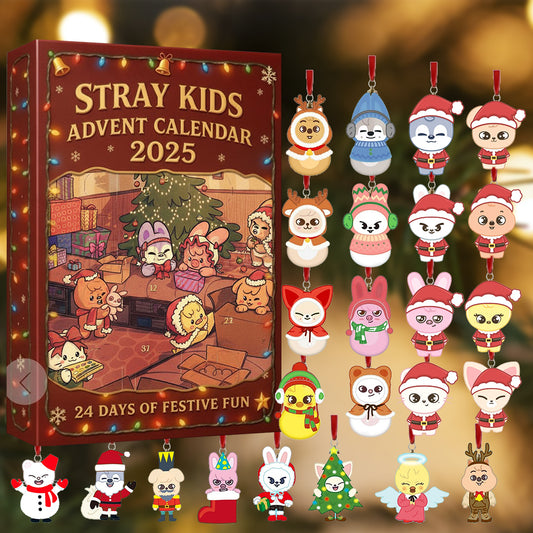 WAVESTEEᵀᴹ Stray Kids Christmas Advent Calendar – 24 Days Blind Box Acrylic Gifts