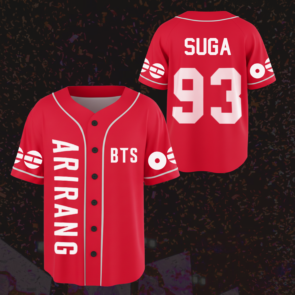Arirang World Tour 2026 BTS Baseball Jersey Gift For Army