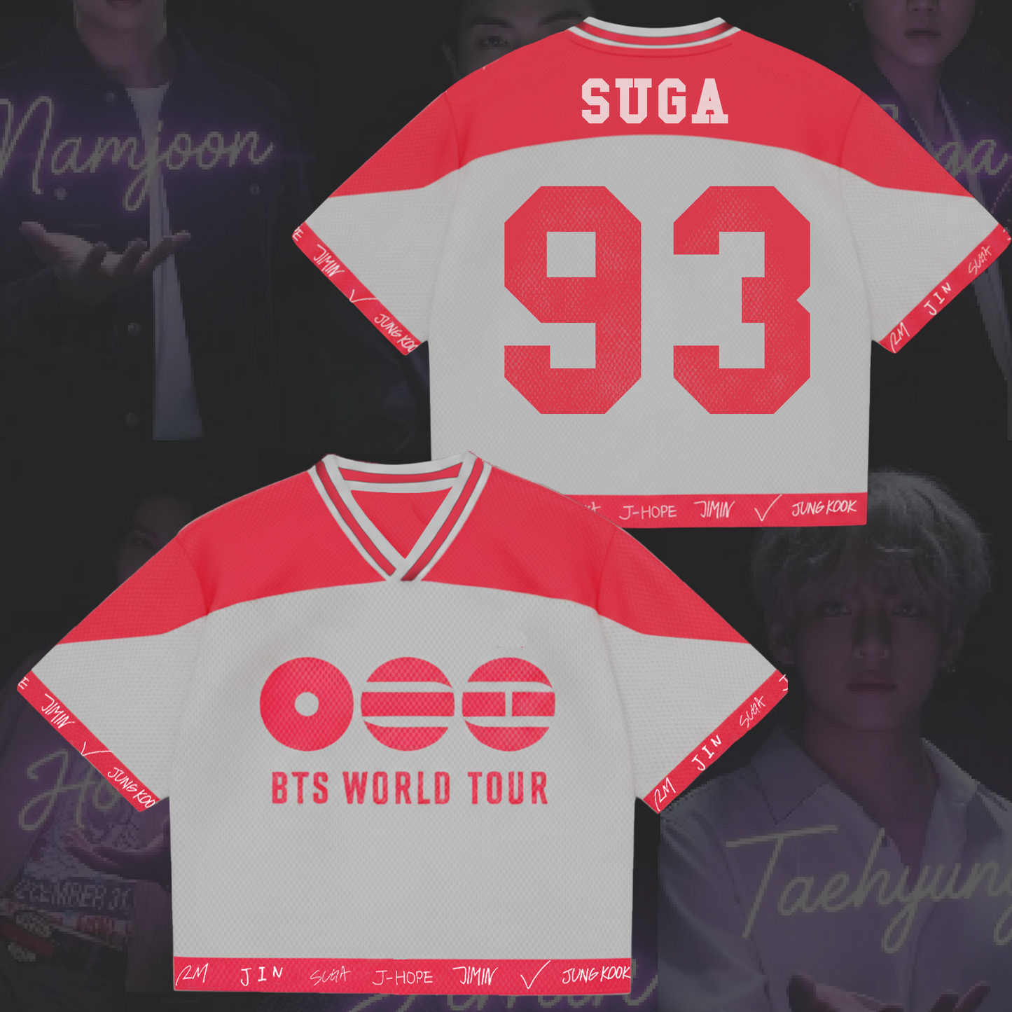 BTS Uniform World Tour Mixed Mesh Jersey Gifts For Army