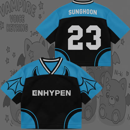 Cute Enhypen Vampire Voice The Sin Vanish 7th Album Mixed Mesh Jersey