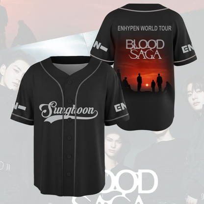 Enhypen Blood Saga World Tour Baseball Jersey Gift For Fans