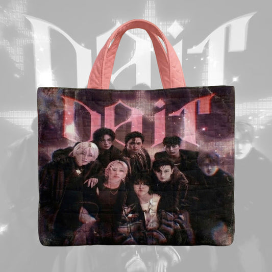 Stray Kids Embroidered Canvas Tote Bag Sewn Handbag