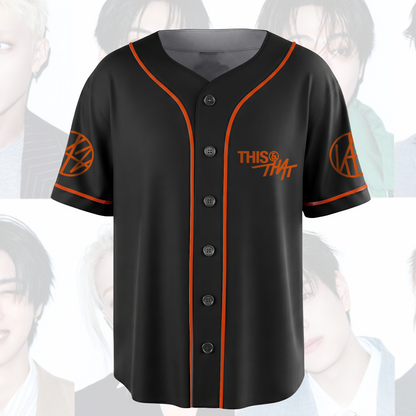 Stray Kids This That Album Baseball Jersey Orange Graffiti Fan Art Streetwear Gifts For Stay