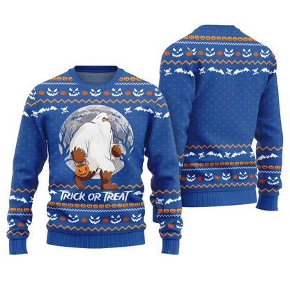 Trick Or Treat Yeti Cute Halloween Ugly Sweater