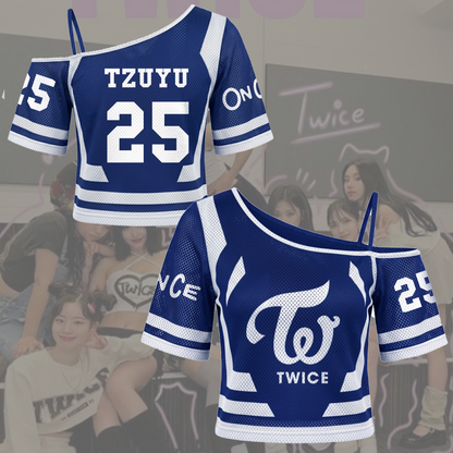 Twice This Is For World Tour Off Shoulder Mesh Gift For Fans