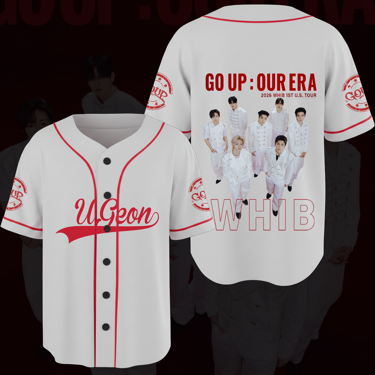 WHIB 1st America Tour Go Up Our Era Baseball Jersey
