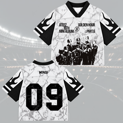 Bold Golden Hour Part 6 ATEEZ  Mix Mesh Jersey For Atiny