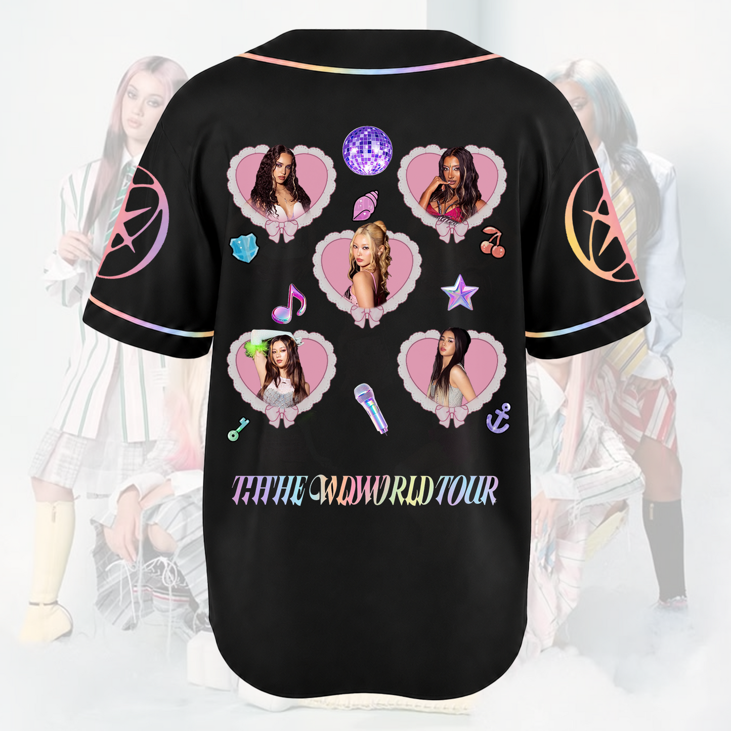 Satin Dream Katseye The Wildworld TourBaseball Jersey Fan Edition