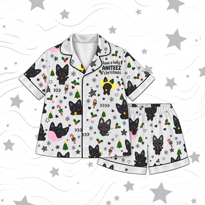 Merry Have A Holly ANITEEZ Christmas ATEEZ Club San Byeolmon Mascot Ugly Christmas Pajama Set For Atiny