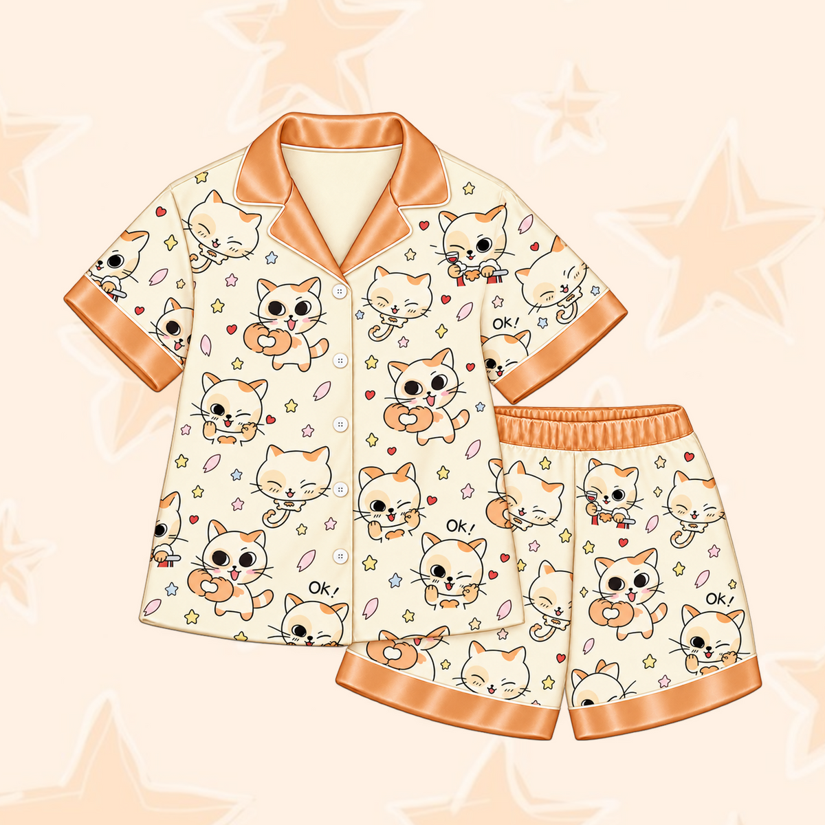 Charming BOYNEXTDOOR Club Sungho Catbbi Mascot Pastel Doodle Pajama Set For Onedoor