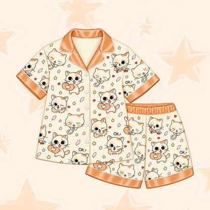 Charming BOYNEXTDOOR Club Sungho Catbbi Mascot Pastel Doodle Pajama Set For Onedoor