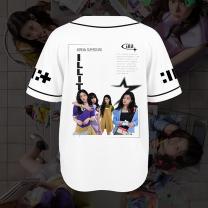ILLIT I Got Your Back Baseball-Trikot Signatur Retro Merch Geschenk für Fans