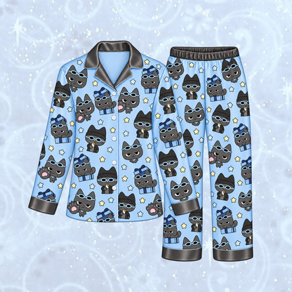 Cute BOYNEXTDOOR Club Taesan Han Tatpung Mascot Pastel Doodle Pajama Set For Onedoor
