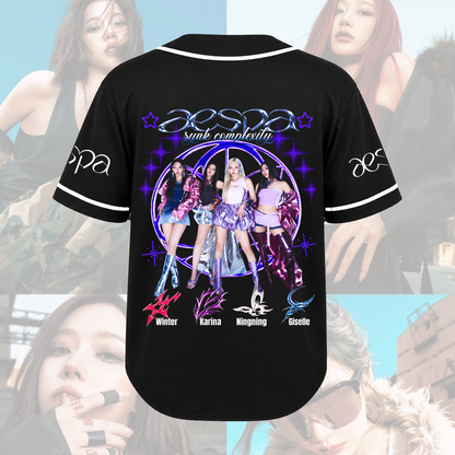 Cyber Orb Aespa SYNK Complexity Tour Baseball Jersey Concert Outfit Fan Gifts