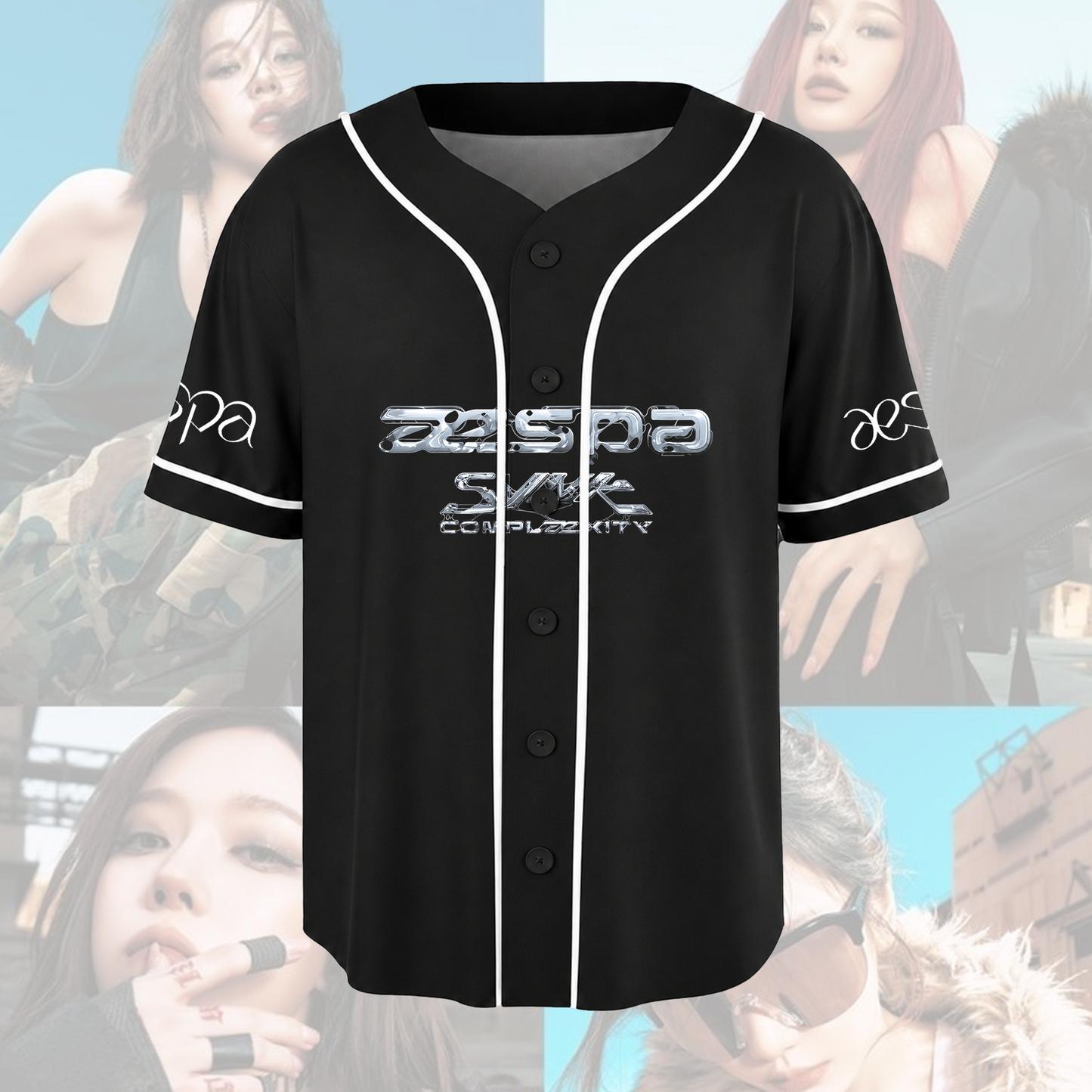 Cyber Orb Aespa SYNK Complexity Tour Baseball Jersey Concert Outfit Fan Gifts