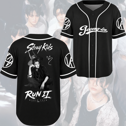 Vintage Run It World Tour Stray Kids Members Baseball Jersey Gift For Stay