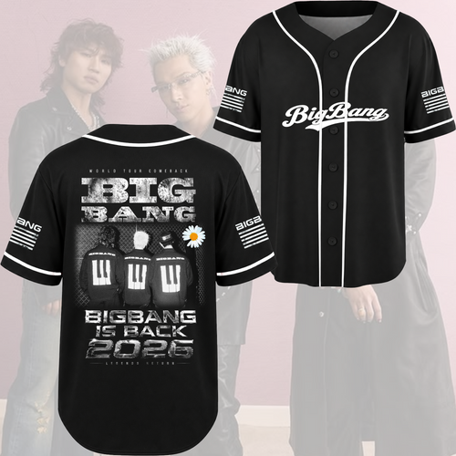 BIGBANG World Tour Comeback Baseball Jersey Retro Concert Outfit Gift For Fans