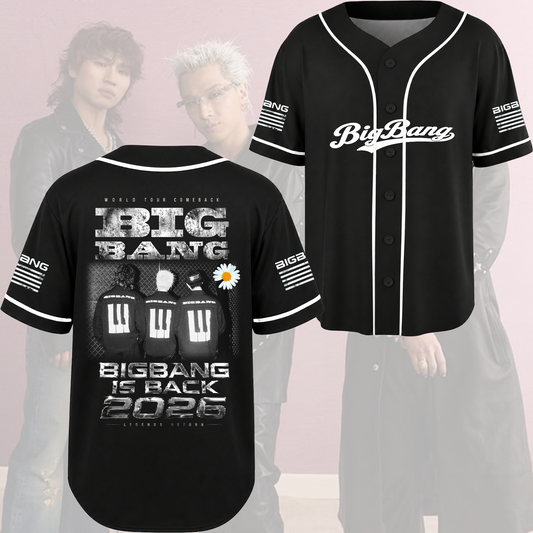 BIGBANG World Tour Comeback Baseball Jersey Retro Concert Outfit Gift For Fans