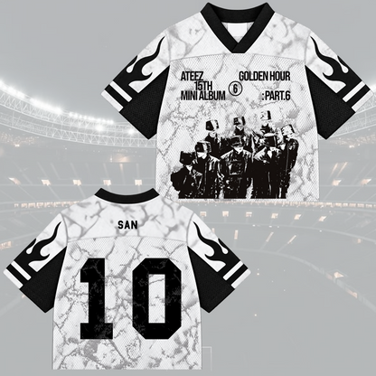 Bold Golden Hour Part 6 ATEEZ  Mix Mesh Jersey For Atiny