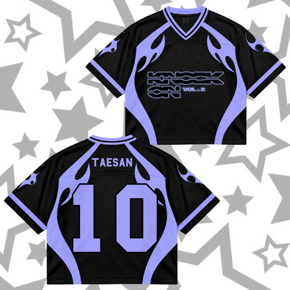 Vivid Knock On Onedoor Club All Members Cyber Grunge Mixed Mesh Jersey For Onedoor