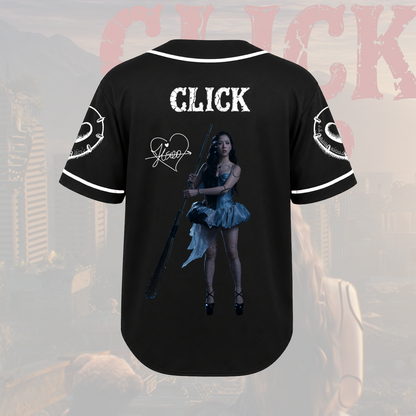 Retro Jisoo Click Solo Purple Baseball Jersey BLACKPINK Concert Outfit