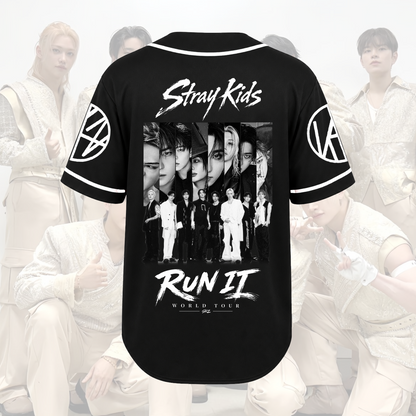 Stray Kids Run It World Tour Baseball Jersey Vintage Rap Tee Style Gift For Fans