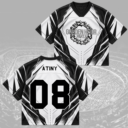 Fierce Golden Hour Part 6 ATEEZ Futuristic Mix Mesh Jersey For Atiny